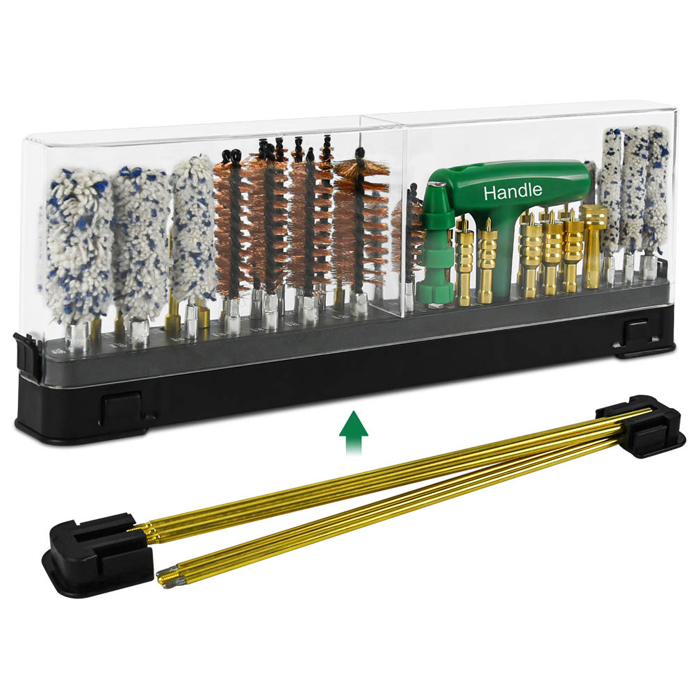 Universal Gun Cleaning Kit Accessories Professional Universal Supplies for All Guns Cleaning Kit Με διαφανές πλαστικό περίβλημα