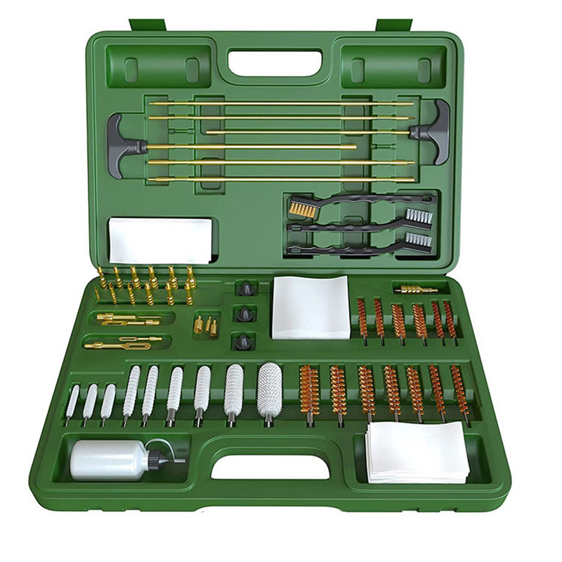 Universal Gun Cleaning Kit Πράσινη Πλαστική θήκη μεγάλου μεγέθους